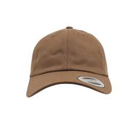 Yupoong Flexfit Low Profile Cotton Twill Unisex Dad Hat Cap für Damen und Herren, 6 Panel Baseball Cap unstructured mit Messingverschluss, tan, One Size