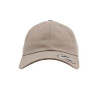 Yupoong Flexfit Low Profile Cotton Twill Unisex Dad Hat Cap für Damen und Herren, 6 Panel Baseball Cap unstructured mit Messingverschluss, khaki, One Size