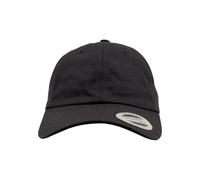 Yupoong Flexfit Low Profile Cotton Twill Unisex Dad Hat Cap für Damen und Herren, 6 Panel Baseball Cap unstructured mit Messingverschluss, black, One Size