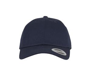 Yupoong Flexfit Low Profile Cotton Twill Unisex Dad Hat Cap für Damen und Herren, 6 Panel Baseball Cap unstructured mit Messingverschluss, navy, One Size