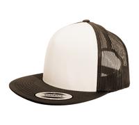 Yupoong Men's Flexfit Classic Trucker Snapback Cap in Light Brown Yupoong Light Brown One Size
