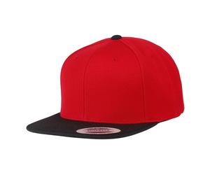 Yupoong Flexfit Unisex Mens /Womens Classic Varsity SnapbackOne Size Red/Black