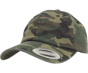 YUPOONG Inc. Cap Low Profile Camo Washed Cap in Woodland