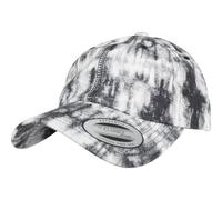 Yupoong Low Profile Tie Dye Cap Batik Look Curved Visor Dad Cap Leather Strap