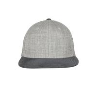 Yupoong Melange Velour Snapback Cap Visor Baseball Hat Grey Beige