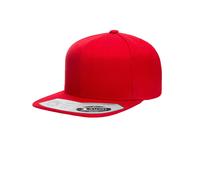 Yupoong Men's Flexfit 110 Plain Fitted Snapback Cap in Red Yupoong Red One Size