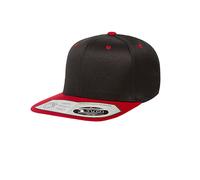 Yupoong Men's Flexfit 110 Plain Fitted Snapback Cap in True Black Yupoong True Black One Size