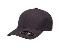 Yupoong Men's Flexfit Delta Melange Carbon Baseball in Charcoal | Size: Large/XL Yupoong Charcoal L/XL