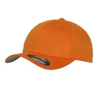 Yupoong Men's Flexfit Fitted Baseball Cap in Orange | Size: S/M Yupoong Orange S/M