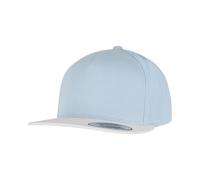 Yupoong Men's Flexfit Plain Classic 5 Panel Snapback Cap in Light Blue Yupoong Light Blue One Size