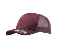 Yupoong Men's Flexfit Retro Snapback Trucker Cap in Maroon Yupoong Maroon One Size