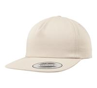 Yupoong Men's Flexfit Unstructured 5 Panel Snapback Cap in Khaki Yupoong Khaki One Size