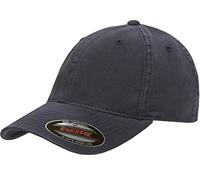 Yupoong Men's Low-Profile Unstructured Fitted Dad Cap Hat, Navy, X-Large