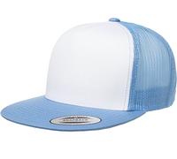 Yupoong Men's Panel Classic Trucker Snapback Hat Cap One Size C.Blue/White/C.Blue