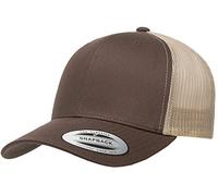 Yupoong Men's Yp Classics Retro Trucker Cap 2-Tone Hat, Brown/Khaki, One Size