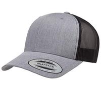 Yupoong Men's Single Trucker Hat, Heather/Black, One Size