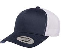 Yupoong Men's Single Trucker Hat, Navy/White, One Size