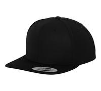 (One Size, Black/Black) Yupoong Mens The Classic Premium Snapback Cap