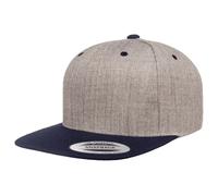 Yupoong Men's The Classic Premium Snapback 2-Tone Cap in Mid Grey Yupoong Mid Grey One Size