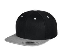 Yupoong Men's The Classic Premium Snapback 2-Tone Cap in Jet Black Yupoong Jet Black One Size