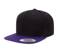 Yupoong Men's The Classic Premium Snapback 2-Tone Cap in Black Yupoong Black One Size