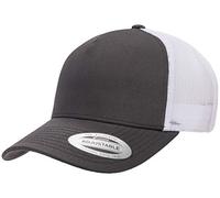 Yupoong Men's YP Classics 5-Panel Retro Trucker Cap-2-Tone Hat, Charcoal/White, One Size