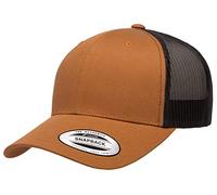 Yupoong Men's YP Classics Retro Trucker Hat, Caramel/Black, One Size