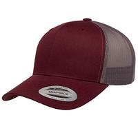 Yupoong Single Cap, Maroon/Grey, One Size