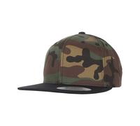 Yupoong Men's Classic Camo Snapback Cap in Dark Green Yupoong Dark Green One Size