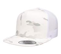 Yupoong Yp Classics Multicam Trucker Cap Hat, Alpine/White, One Size