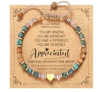 yupoxiu Inspirational Gifts for Women Birthday - Healing Natural Stone Bracelets, Thinking of You Get Well Soon Gifts for Women Friend Sister, One Size, Stone, no gemstone
