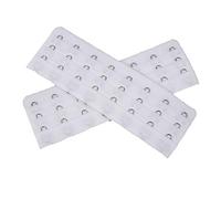 YUPPIE TONE Bra Strap Extension 8 Hooks 3 Row Underwear Lengthened Buckle 2pcs White