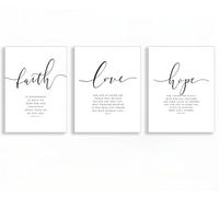 YUPPOG Bible Verse Posters Christian Quotes Canvas Wall art Faith Hope Love Art Paintings Print Pictures Home Decor-40x60cmx3 Frameless