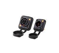 YUPPP 10pcs 3Pins Waterproof Locking Male Cable P-lug Female Chassis NAC3MPX or NAC3MX-W + NAC3FPX + Powercon Connector NAC3FX-W .210