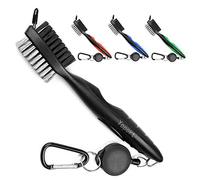 Yupro Golf Club Brush and Club Groove Cleaner, Nylon Bristles, Double Sided, Multi Purpose, Black