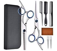 YUQGAOP Hair Cutting Scissors Set, Professional Stainless Cutting Hair Scissors, Barber Hair Cutting Scissors Thinning Shears Sharp Blades Hairdresser Haircut for Women/Men/Kids, LFJ1234