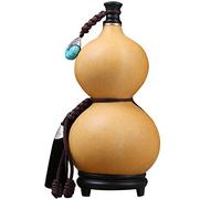 YuQi shop Bottle Gourd(Calabash Water Bottle) Pendant Natural Bottle Cucurbit Dried with Cover Hollow Gourd Chinese Handwork Pumpkin Can Hold Water ＆ Wine