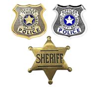 Yuqilin 3 Pieces Brooches Alloy Brooch Anime Elements Brooches Play as Police Agent Smooth and Smudge-free Pins for Parties Birthday Family Activities Theatre Shows
