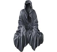 Yuqilin Gothic Grim Reaper Statue Halloween Decoration Grim Death Ghost Sitting Sculpture Satanic Scary Horror Figures Home Room Outdoor Garden Shelf Desktop Decor Garden Theme Party