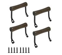 Yuqim 4 Pack Serving Tray Handles Wood Cutting Board Metal Side Fixing Handles for Charcuterie Boards Kitchen Trays Dinner Plates