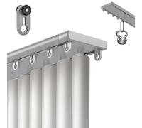 YUQIWKK Silent Double Curtain Track, Double Row Ceiling Curtain Track, Room Divider/Bedroom/Window/Hotel Drop Ceiling Curtains Tracks, Area Privacy & Partition, Easy Install(Gray,520cm(17.1ft))