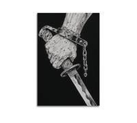 YUQLAGA Anime Sword Poster, Black And Other Combinations, The Soul of The Samurai Poster Canvas Wall Art For Living Room Bedroom Gaming Room Office Posters 08x12inch(20x30cm)
