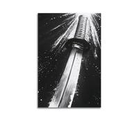 YUQLAGA Anime Sword Poster, Black And Other Combinations, The Soul of The Samurai Poster Canvas Wall Art For Living Room Bedroom Gaming Room Office Posters 16x24inch(40x60cm)