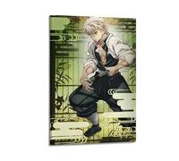 YUQLAGA Dynamic Assassin Ye Han Anime Cloth Art Poster - Green And Black Character with Sword Poster Canvas Wall Art For Living Room Bedroom Gaming Room Office Posters 24x36inch(60x90cm)
