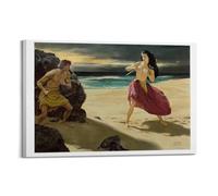 YUQLAGA Grace O'Malley, Ireland's Pirate Queen, Argosy Illustration Poster Canvas Wall Art Hanging Painting, Suitable for Living Room Bedroom Game Room Office, Best Gift Choice 16x24inch(40x60cm)