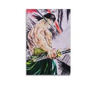 YUQLAGA One Piece Anime - Zoro's Three Swords Style Poster Canvas Wall Art For Living Room Bedroom Gaming Room Office Posters 16x24inch(40x60cm)