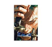 YUQLAGA One Piece Anime - Zoro's Three Swords Style Poster Canvas Wall Art For Living Room Bedroom Gaming Room Office Posters 12x18inch(30x45cm)