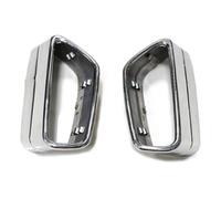 YUQUDGELKY 1 Pair Car Stainless Steel Exhaust Nozzle For 5 Series G30 G31 525 530 528 Square Tailpipe Cover Black/Silver Modification Accesories(Silver)