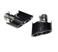 YUQUDGELKY 1 Pair For A4 A5 A6 A7 Modified RS Exhaust Pipe Stainless Steel Carbon Fiber Tail Throat Muffler Tip Auto Accesories(Outer interface)