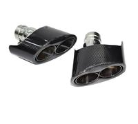 YUQUDGELKY 1 Pair For A4 A5 A6 A7 Modified RS Exhaust Pipe Stainless Steel Carbon Fiber Tail Throat Muffler Tip Auto Accesories(Inner interface)